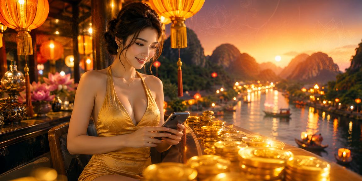 Người chơi tại Ninh Bình truy cập hh4k vào buổi tối gần khu chợ đêm địa phương